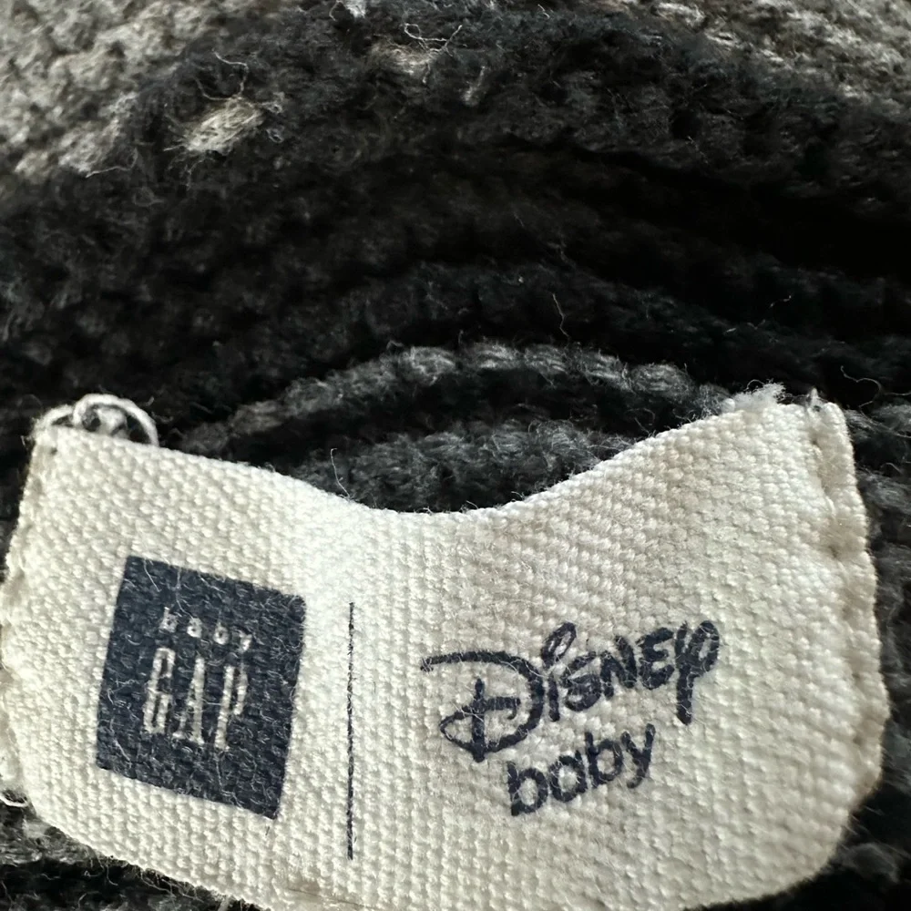 Disney baby GAP boys 3-6 mo hooded Mickey Mouse striped button up sweater